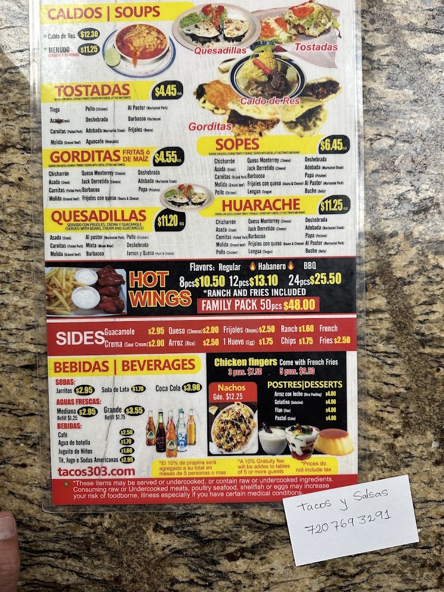 Tacos Y Salsas Menu - Image 3